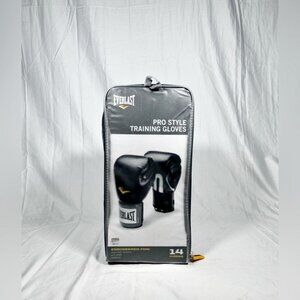 Everlast Black 14 oz Pro Style Mens/Womens Boxing Training Gloves-New!